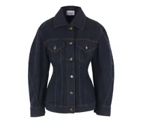Jeansjacke mit Puffärmeln - Blau
