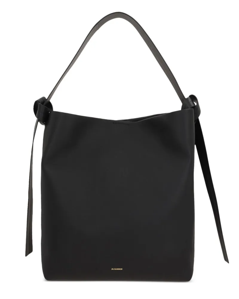 Jil Sander Mittelgroße Knot Schultertasche - Schwarz Schwarz