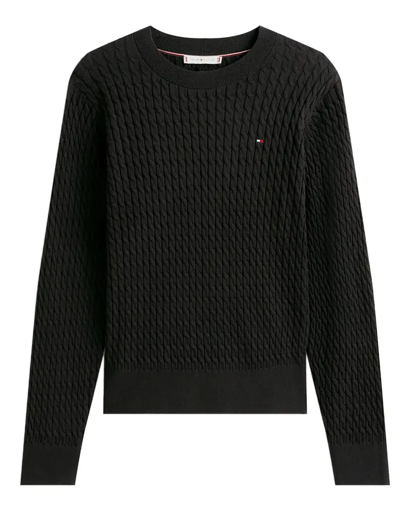 Tommy Hilfiger Pullover mit Zopfmuster - Schwarz Schwarz