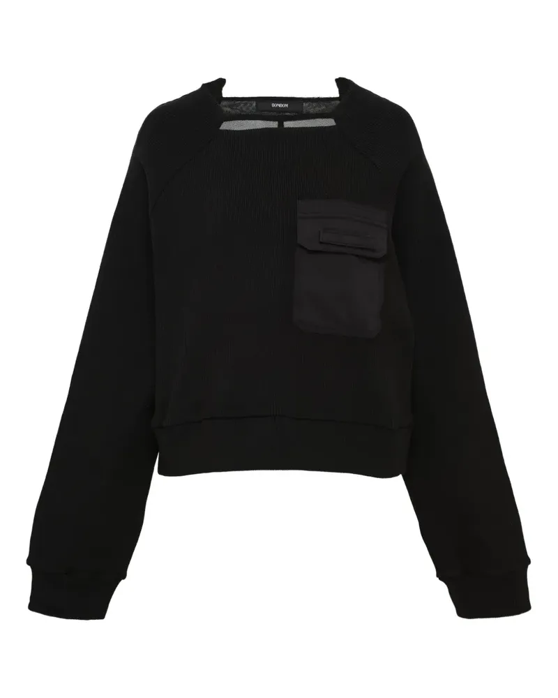 BONBOM panelled sweatshirt - Schwarz Schwarz