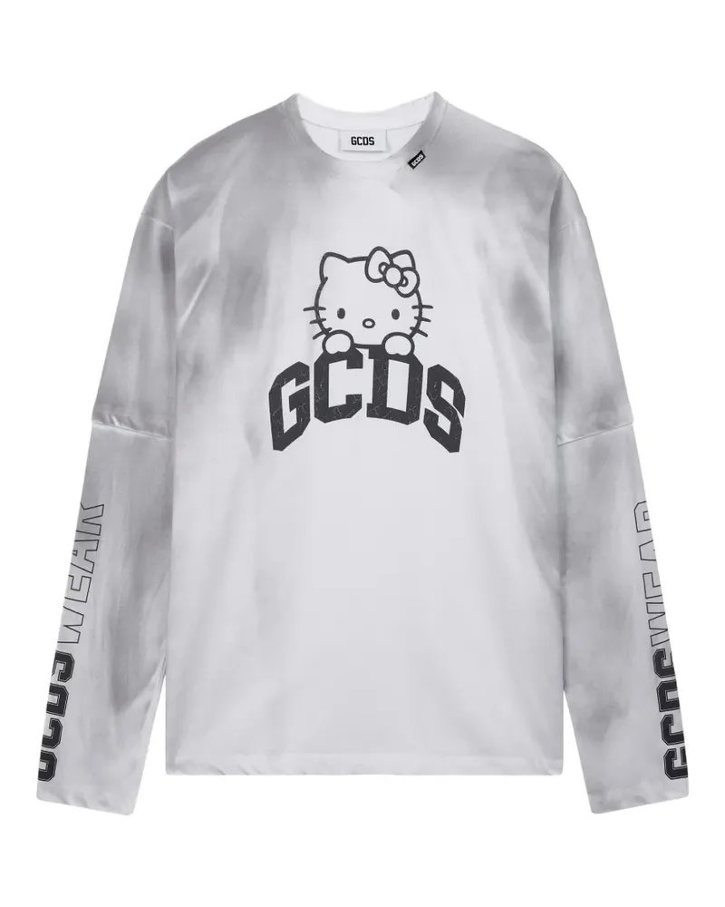 GCDS x Hello Kitty long-sleeved cotton T-shirt - Weiß Weiß