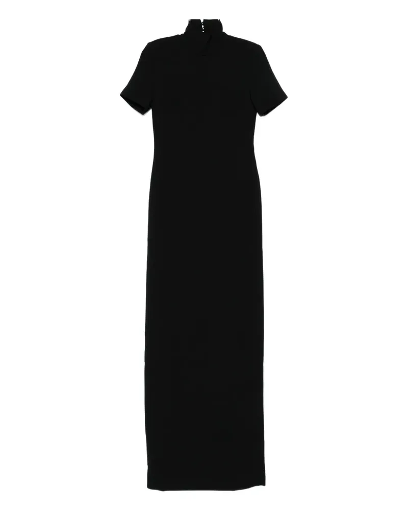 Mônot high-neck short-sleeve maxi dress - Schwarz Schwarz