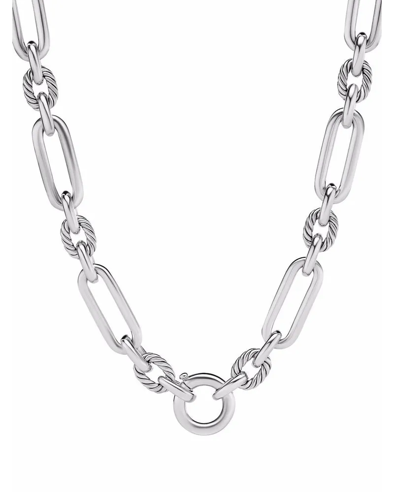 David Yurman Lexington Halskette aus Sterlingsilber mit Diamant 9,8mm Silber