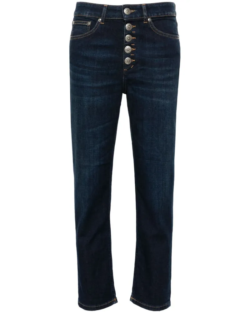 Dondup Koons Tapered-Cropped-Jeans - Blau Blau