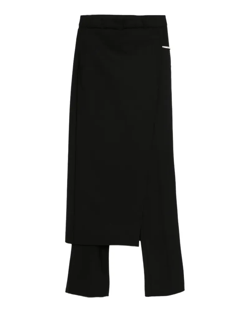 SPORTMAX Hose mit asymmetrischem Einsatz - Schwarz Schwarz