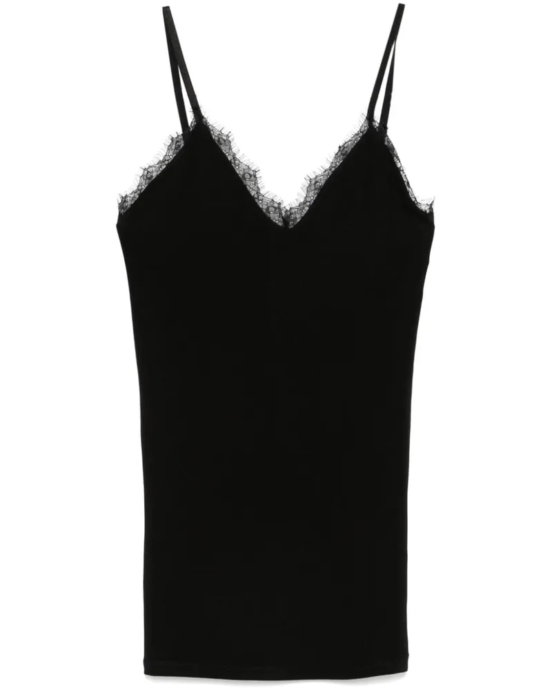 ALCHEMY x Lia Aram Minikleid aus Blumenspitze - Schwarz Schwarz