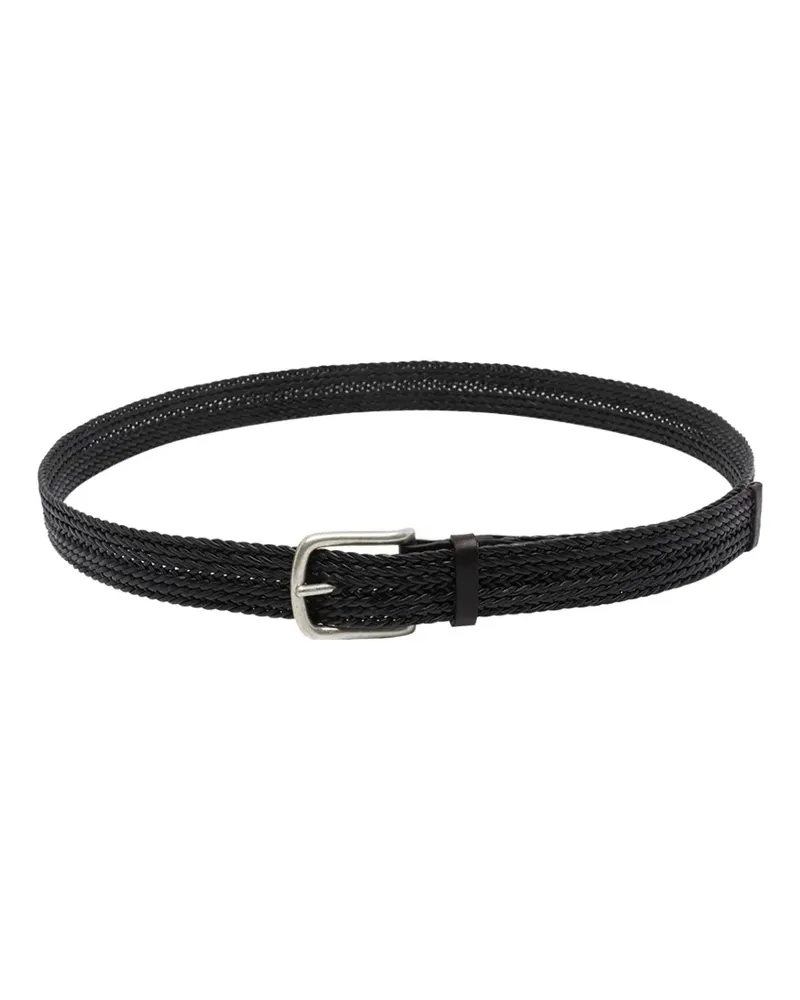 Orciani Plug braided leather belt - Braun Braun