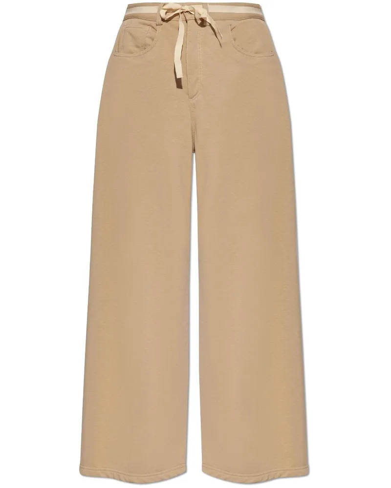 Maison Margiela Palazzohose mit Gürtel - Nude Nude