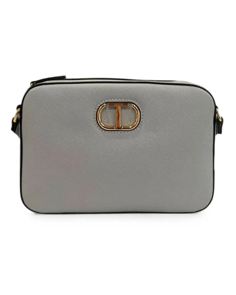Twin-Set Oval T Schultertasche - Grau Grau