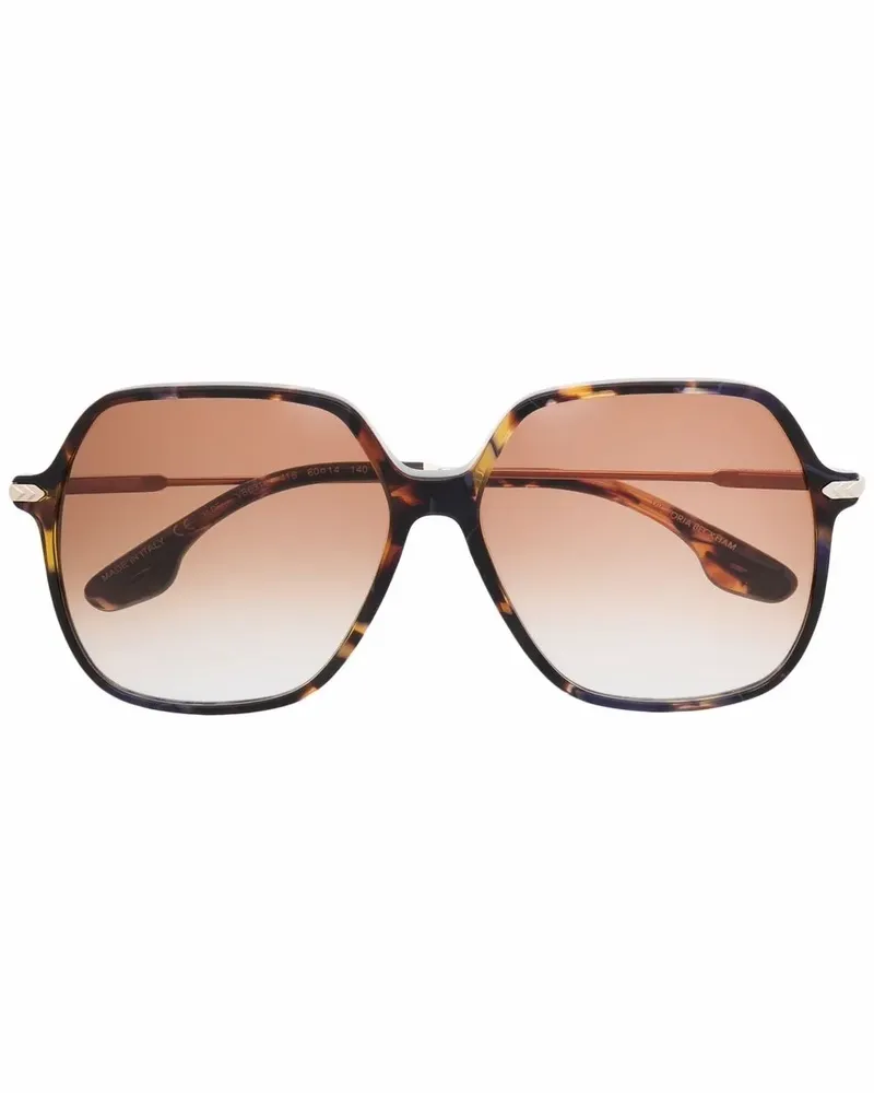 Victoria Beckham Oversized-Sonnenbrille in Schildpattoptik - Braun Braun