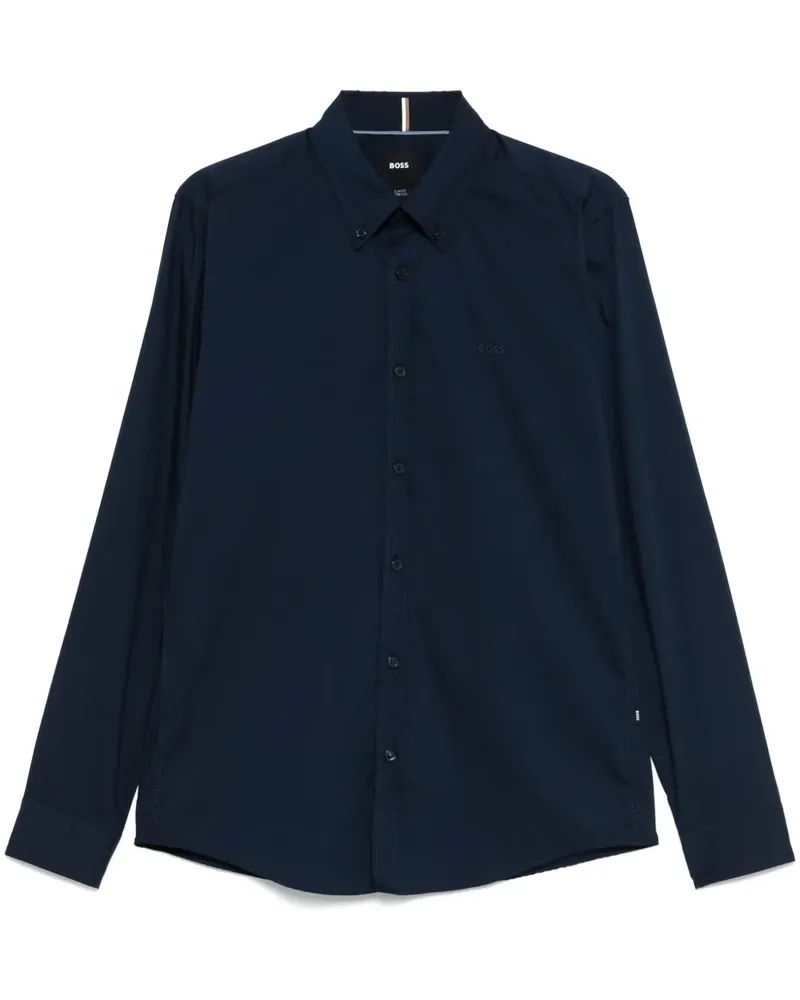 HUGO BOSS Hemd mit Logo-Print - Blau Blau
