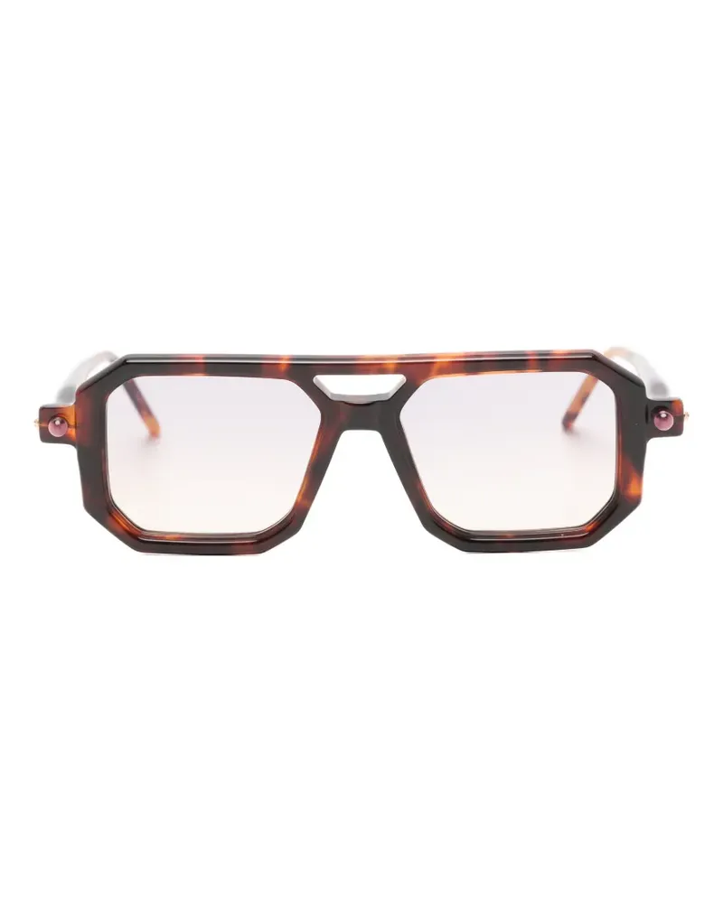 KUBORAUM Sonnenbrille mit geometrischem Gestell - Braun Braun