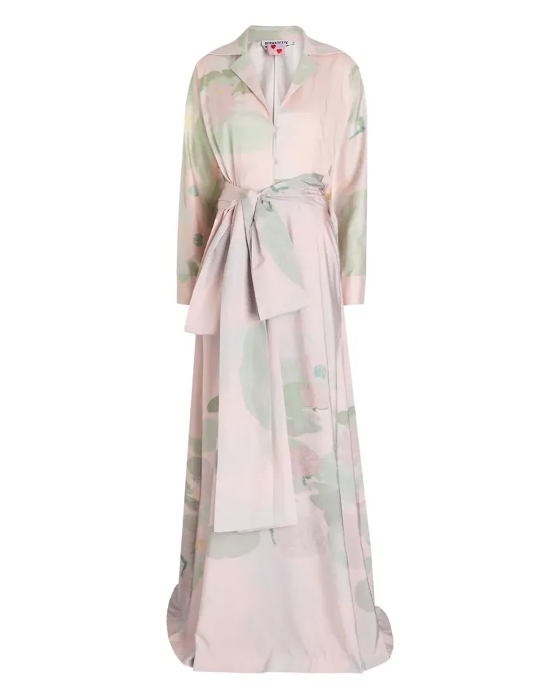 BERNADETTE floral-print belted dress - Rosa Rosa