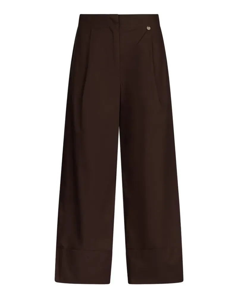 Liu Jo Ausgestellte Popeline-Hose - Braun Braun