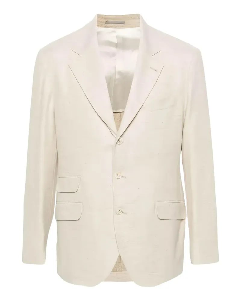Brunello Cucinelli Tailliertes Sakko mit fallendem Revers - Nude Nude