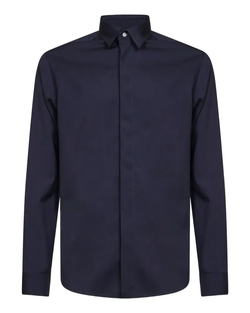 D4.0 buttoned-cuffs shirt - Blau Blau