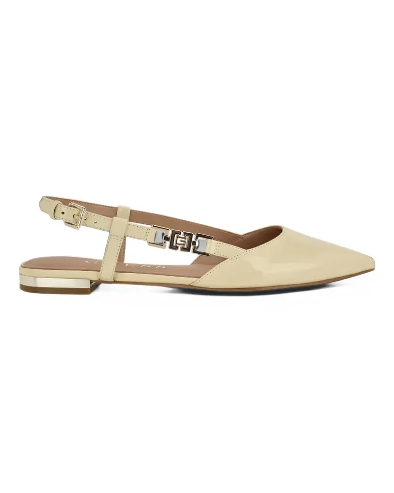 Guess patent-finish Franie ballet flats - Nude Nude