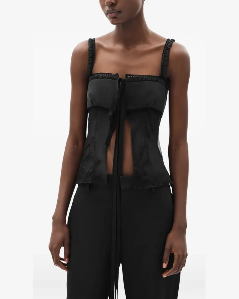 Ann Demeulemeester Gila Oberteil mit Einsätzen - Schwarz Schwarz