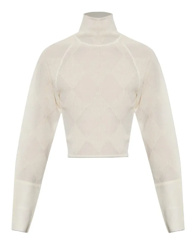 IRO argyle-knit roll-neck sweater - Nude Nude