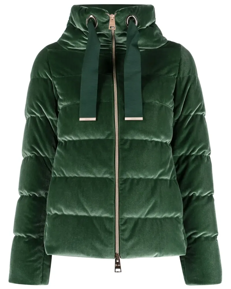 Herno Gefütterte Jacke mit Kordelzug - Grün Grün