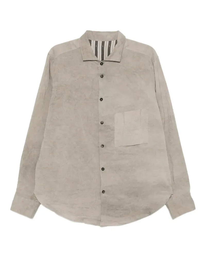 Ziggy Chen chest-pocket long-sleeve shirt - Nude Nude