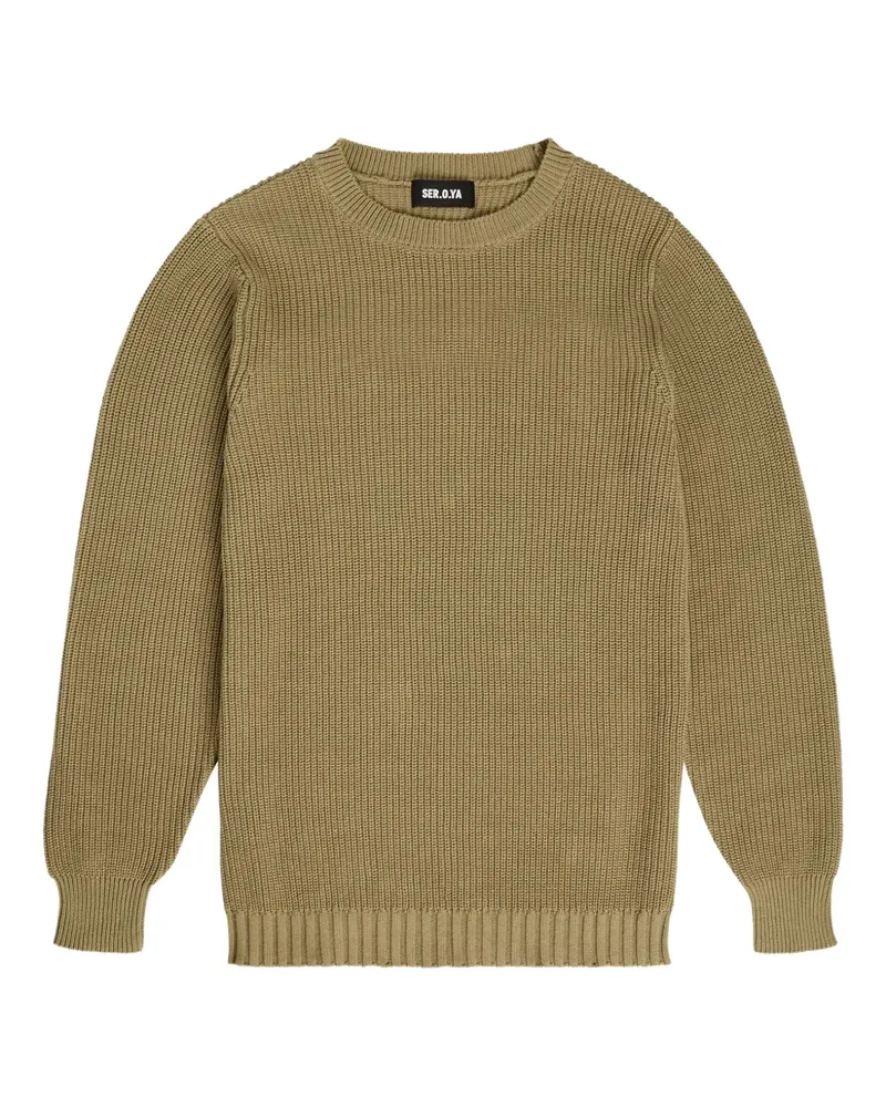 SER.O.YA Gerippter Vernon Pullover - Grün Grün
