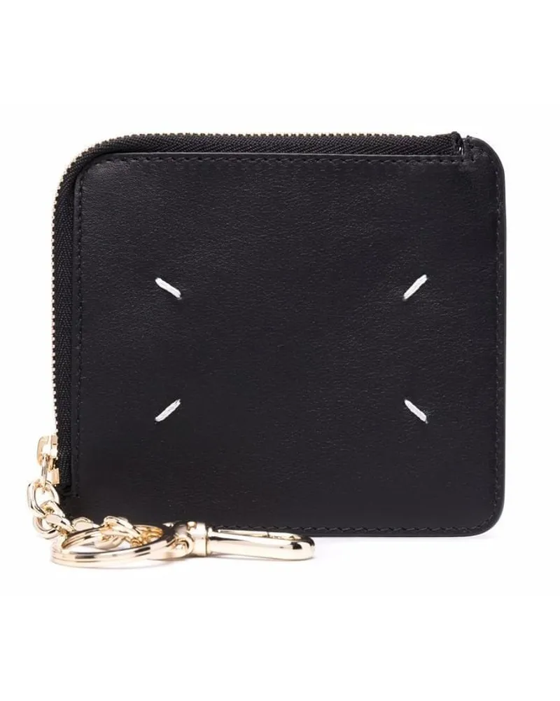 Maison Margiela Portemonnaie mit Logo-Print - Schwarz Schwarz