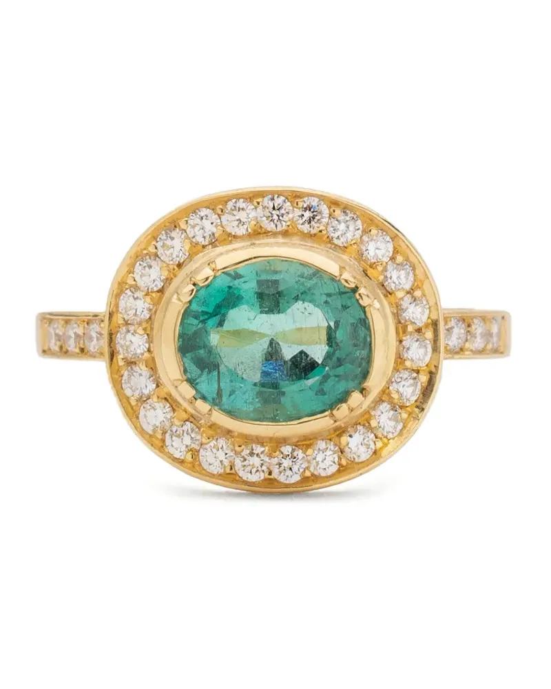 Brooke Gregson 18kt yellow gold Galaxy emerald and diamond ring Gold