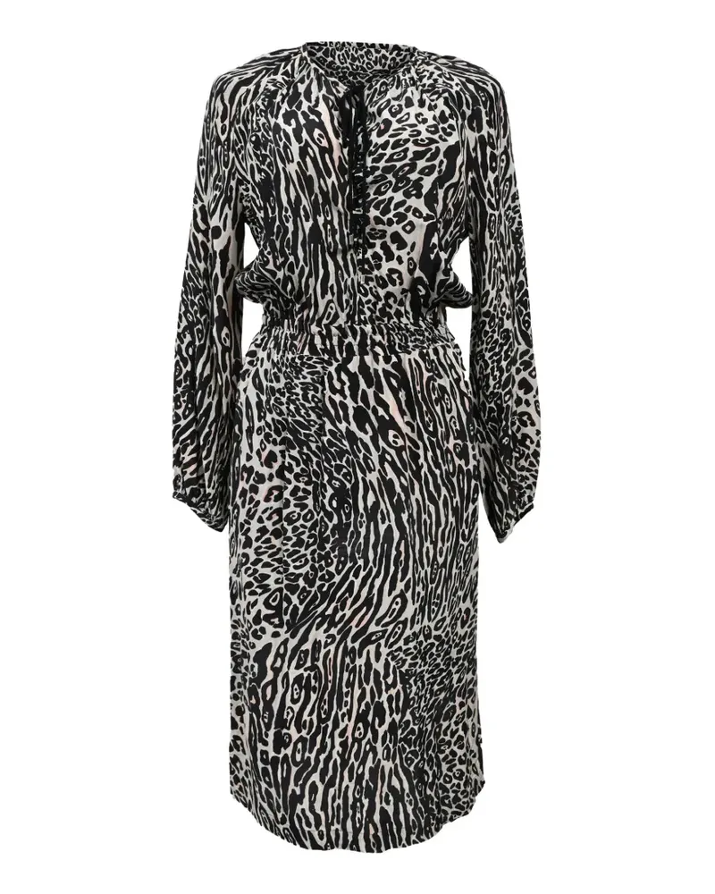 Altuzarra animal-print long-sleeve dress - Schwarz Schwarz
