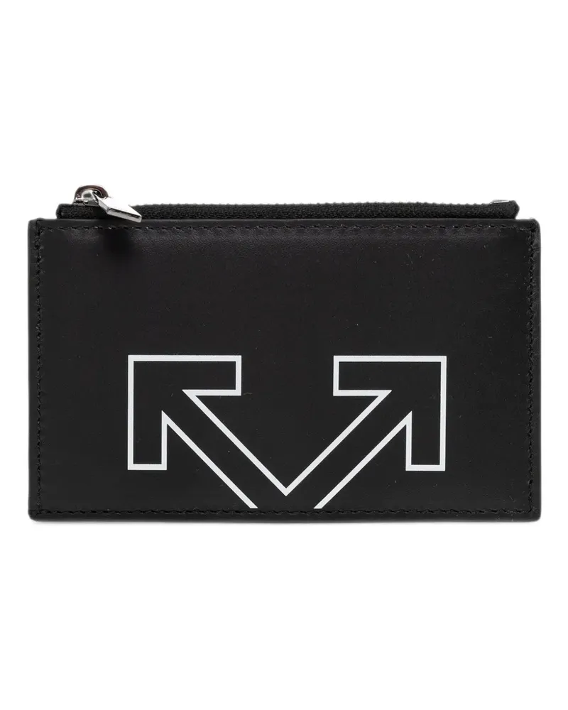 OFF-WHITE Arrows leather cardholder - Schwarz Schwarz