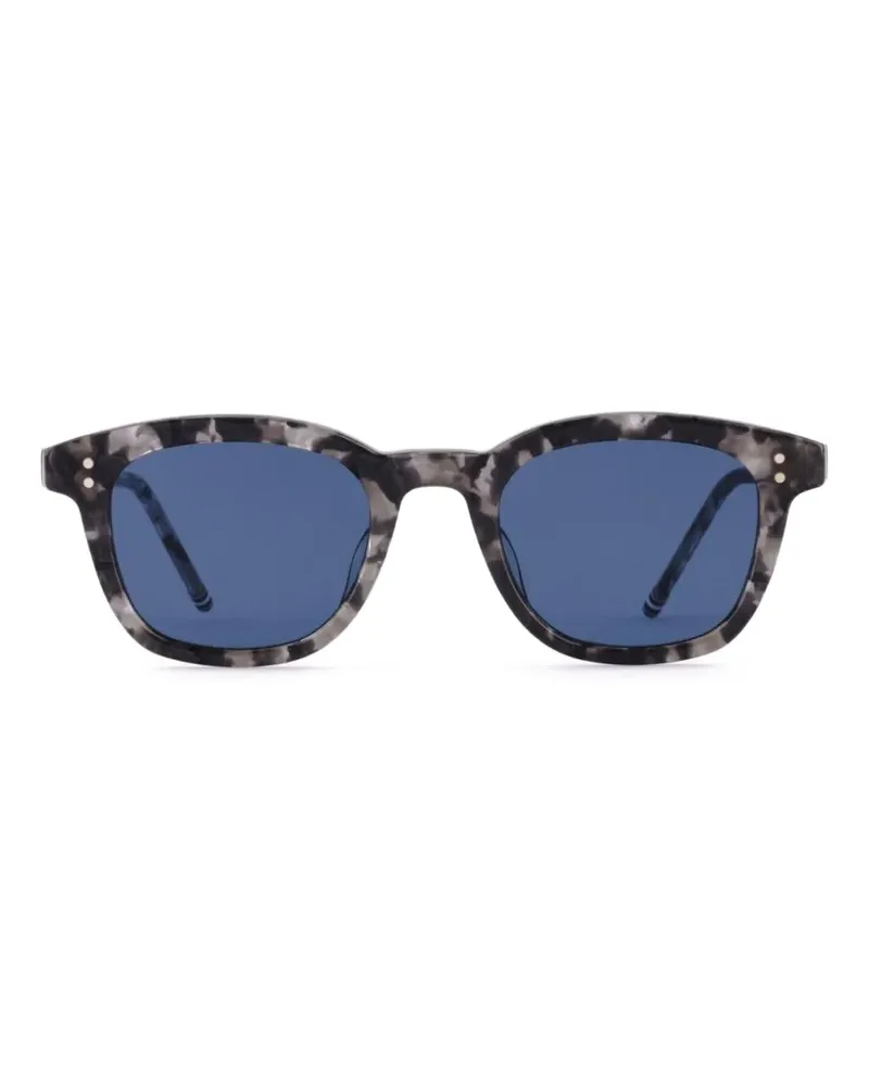 Thom Browne Sonnenbrille mit geometrischem Gestell - Grau Grau