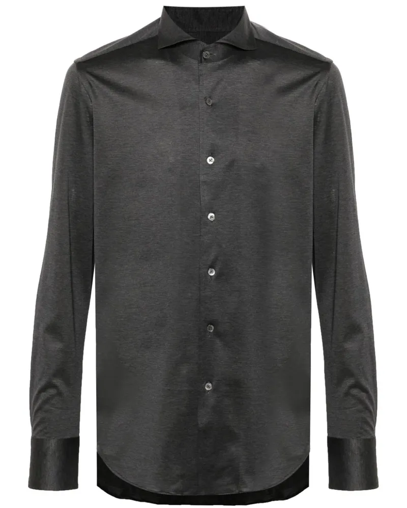 Canali Klassisches Hemd - Grau Grau