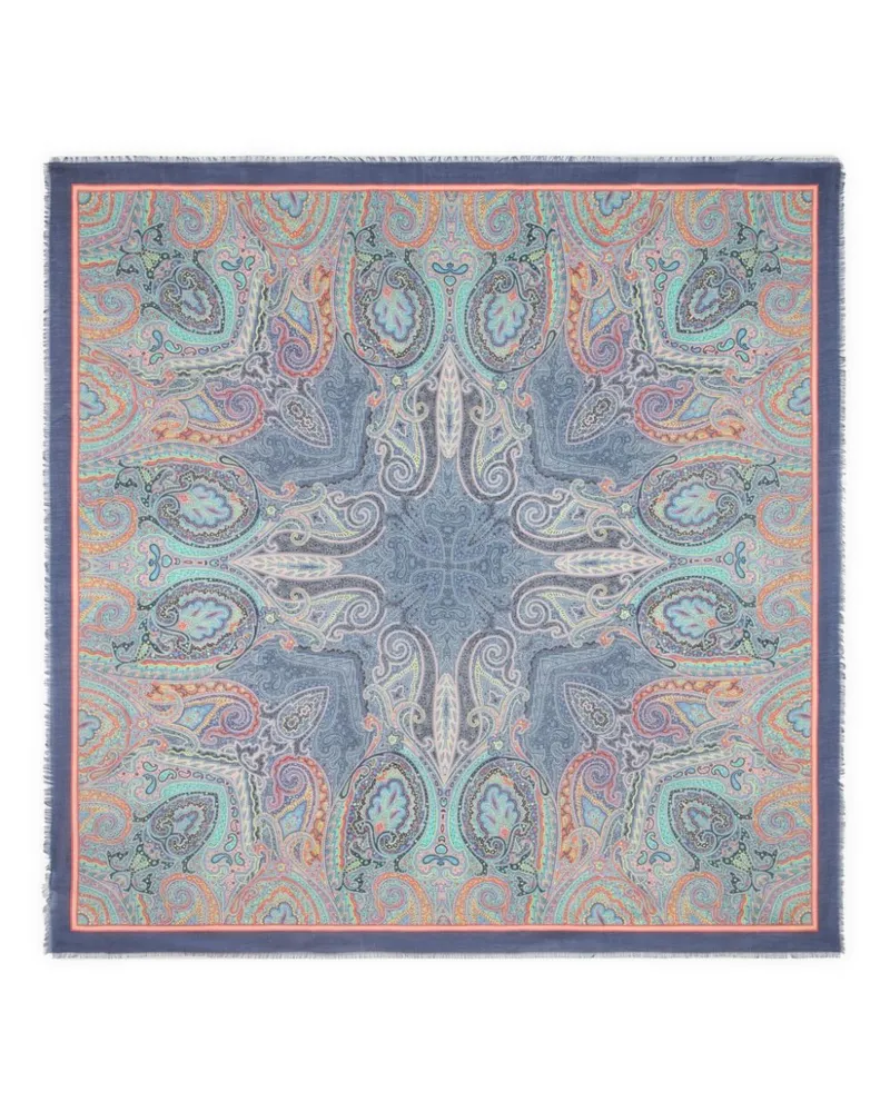 Etro Paisley-Schal - Blau Blau