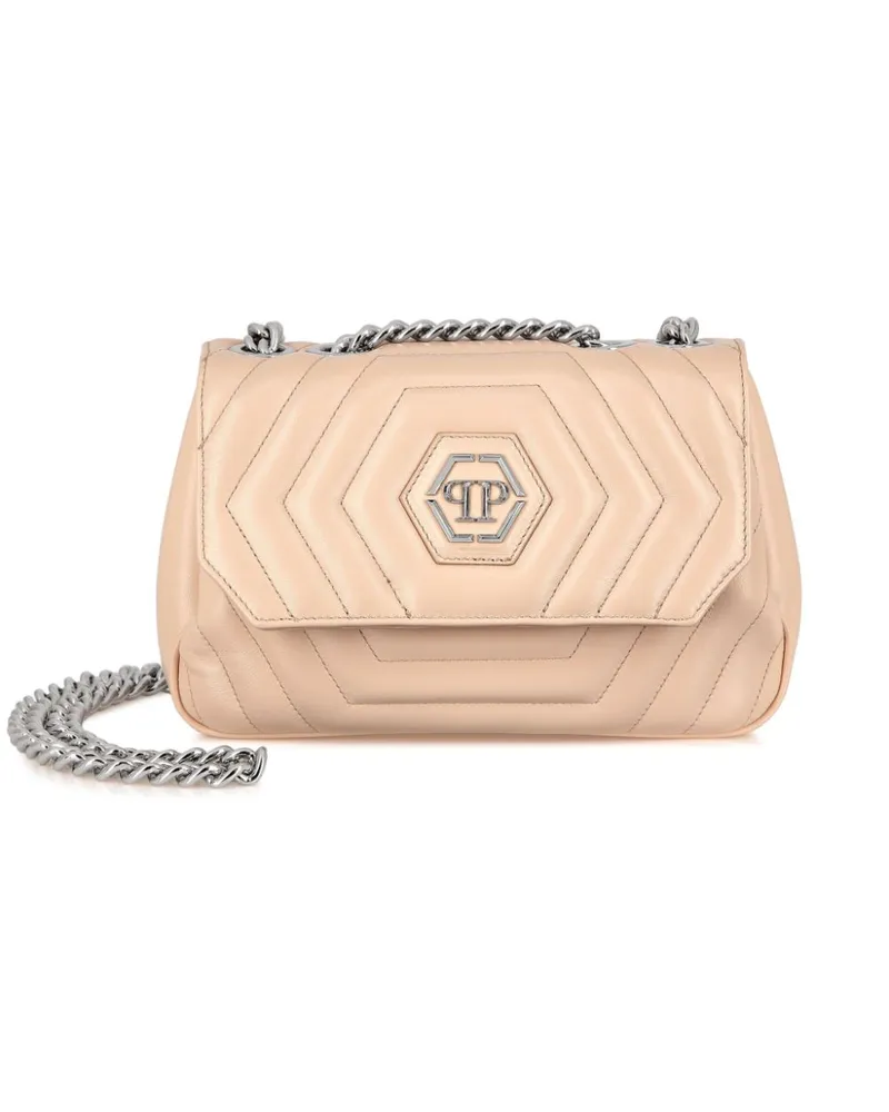 Philipp Plein Hexagon Schultertasche - Nude Nude