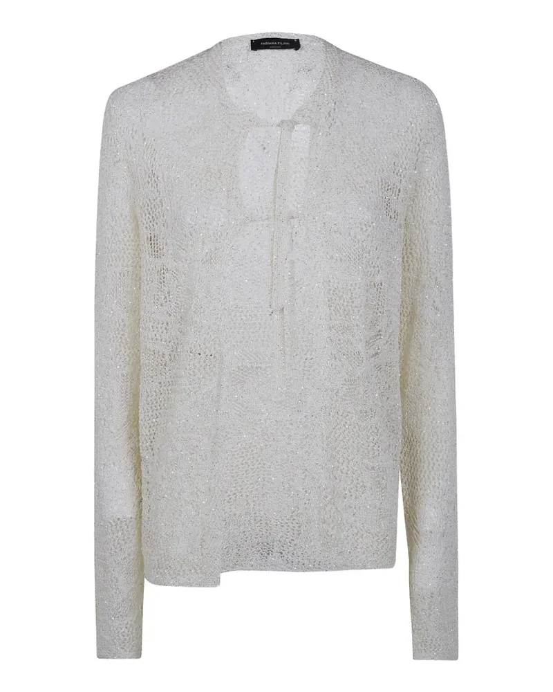 Fabiana Filippi tie neck knitwear - Nude Nude