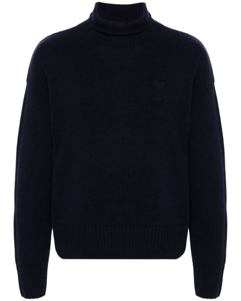 AMI Paris Pullover mit Rollkragen - Blau Blau