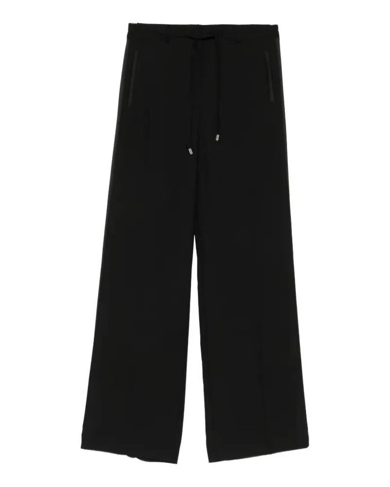 Ermanno Scervino Hose mit Kordelzug und Satinstreifen - Schwarz Schwarz