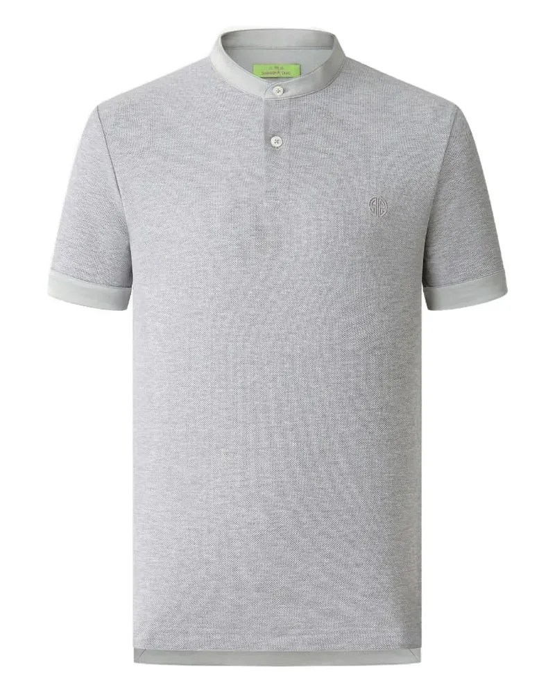 Shanghai Tang T-Shirt mit Logo-Stickerei - Grau Grau