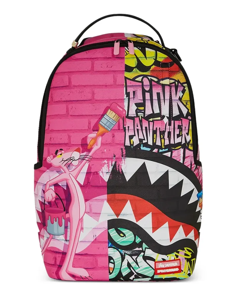 Sprayground Panther painting over graffiti DLXR backpack - Rosa Rosa