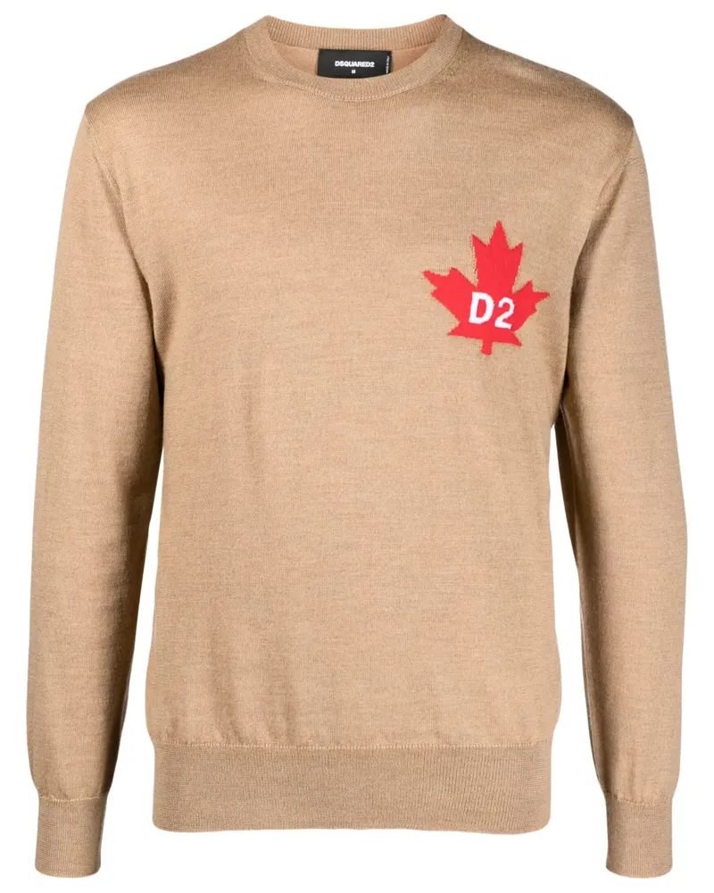 Dsquared2 Fein gestrickter Pullover - Nude Nude