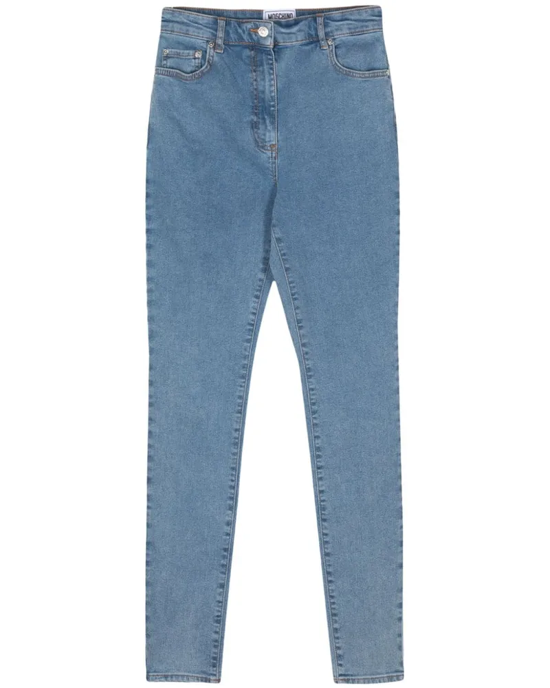 Moschino Jeans mit Logo-Knöpfen - Blau Blau