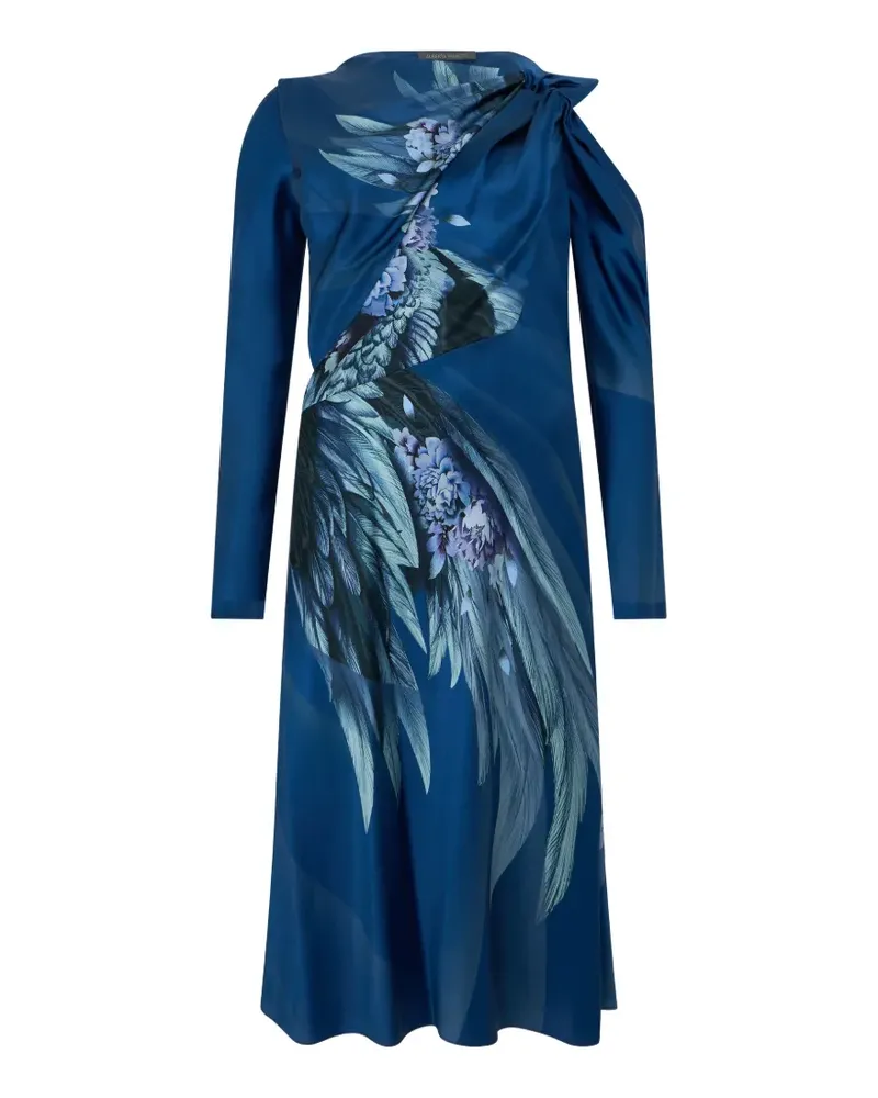 Alberta Ferretti Ausgestelltes Kleid mit Blumenprint - Blau Blau