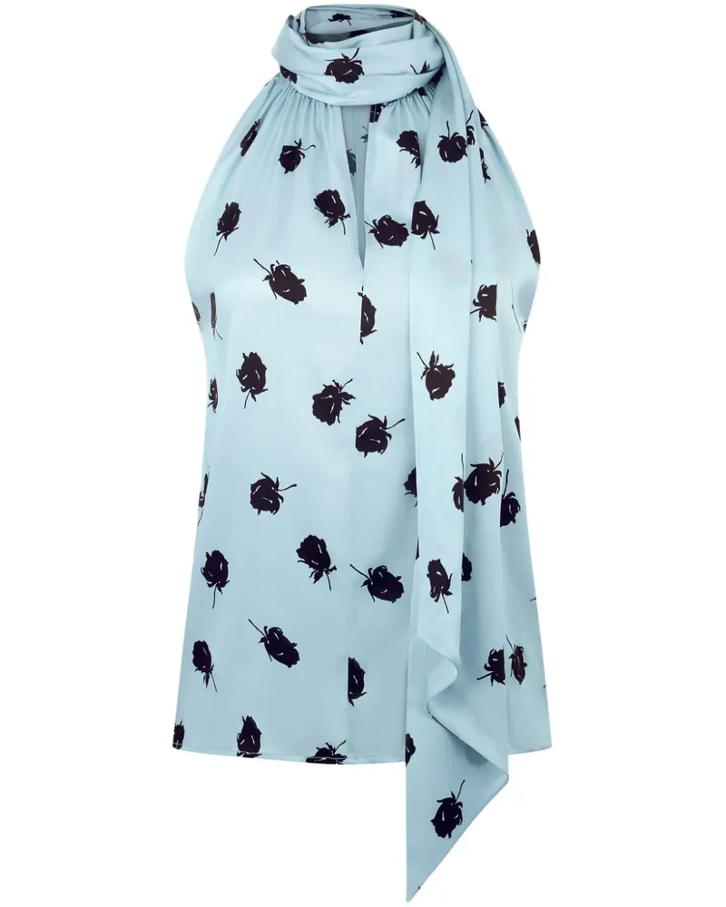 Nina Ricci Bluse mit Blumen-Print - Blau Blau