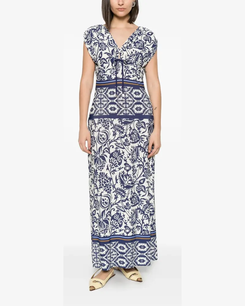 Clips floral-print maxi dress - Nude Nude