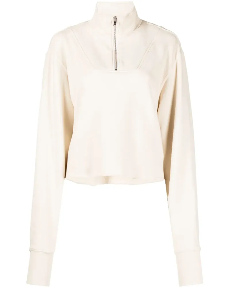 LES TIEN Sweatshirt mit Reißverschluss - Nude Nude