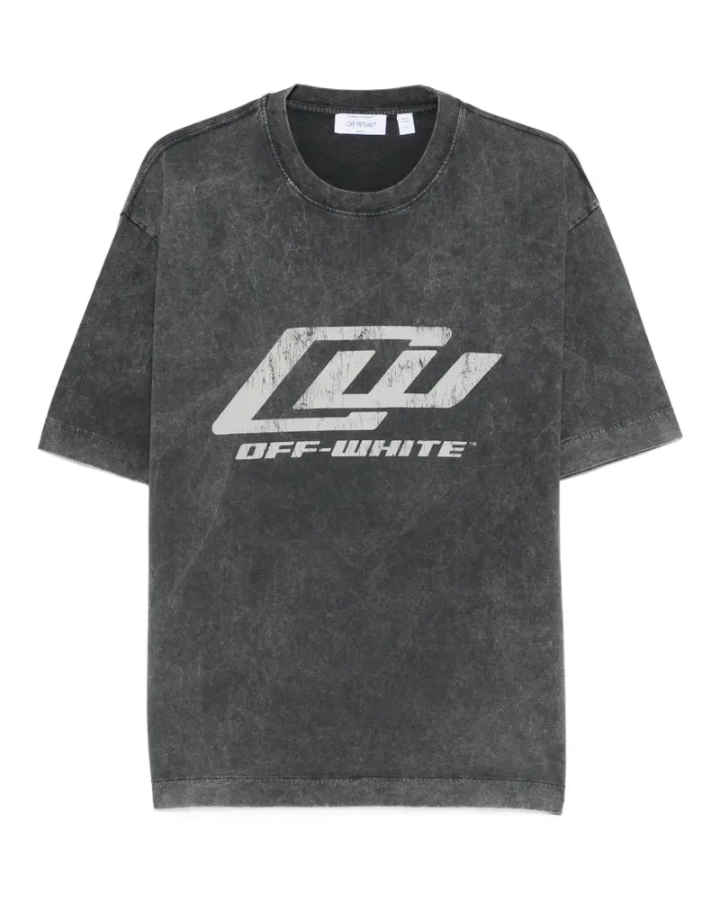 OFF-WHITE Racing logo graphic T-shirt - Schwarz Schwarz