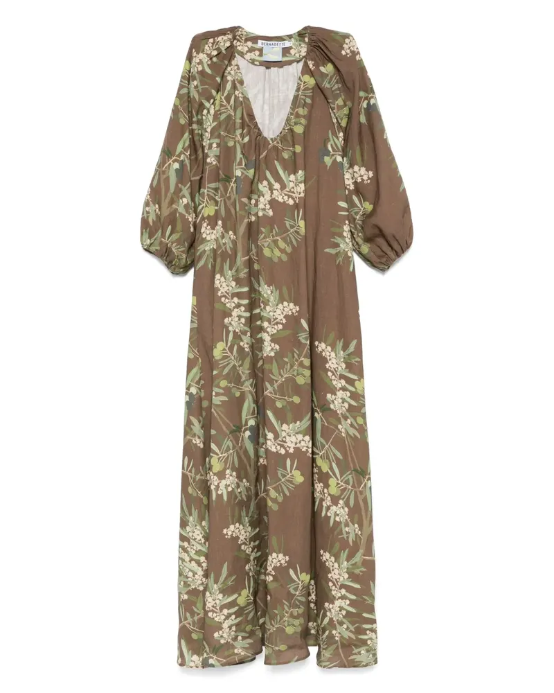 BERNADETTE Georgio Maxikleid - Grün Grün