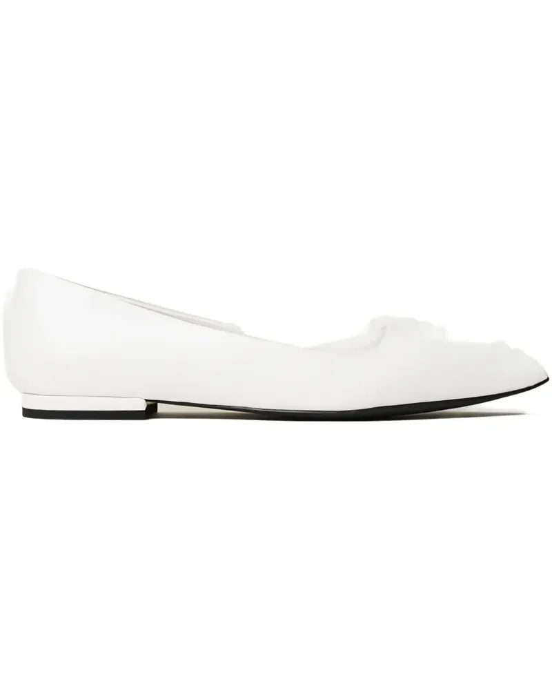 Twin-Set Ballerinas mit spitzer Kappe - Weiß Weiß