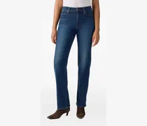 Straight-Leg-Jeans mit Logo-Patch - Blau