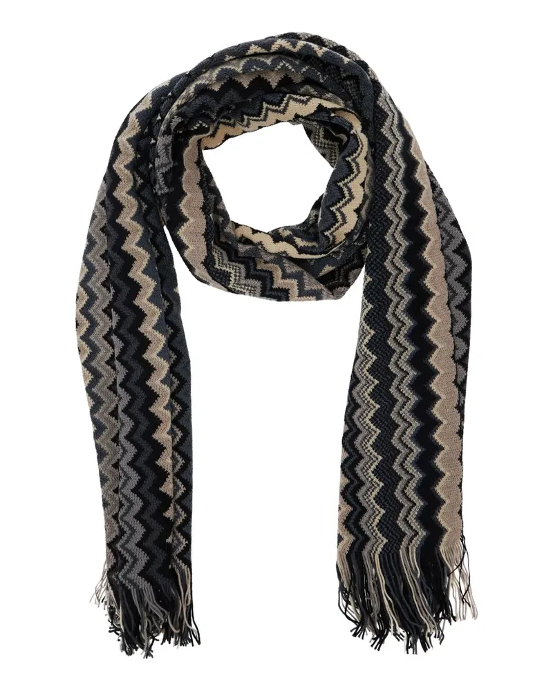Missoni Schal mit Zickzackmuster - Grau Grau